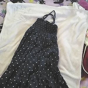 Old Navy. S regular blue w white polka dots
